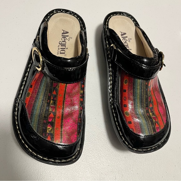 Alegria Seville Pink Mural Clogs Slip On Shoes 37 US 6.5 - 7 - Picture 2 of 9